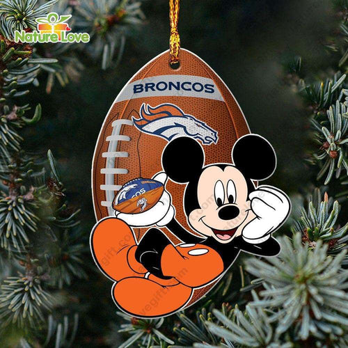 Denver Broncos Mickey Mouse Ornament Disney Christmas Decorations