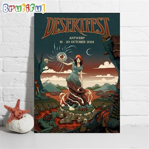 Desertfest Antwerp Belgium Tour 2024 Poster Canvas