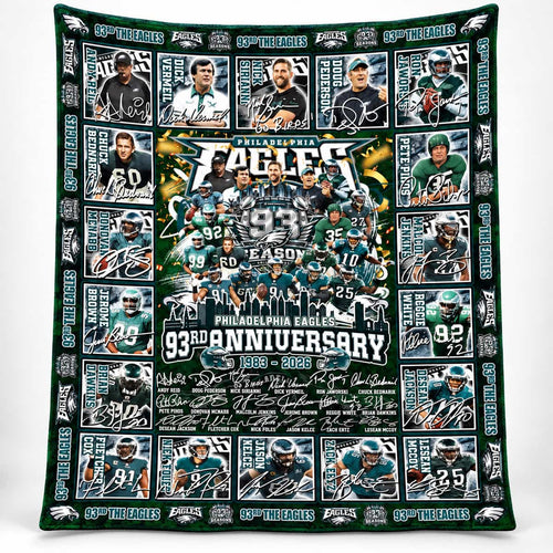 Eagles 93rd Anniversary 1933-2026 Quilt Blanket