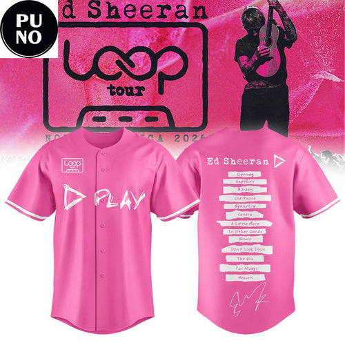 Ed Sheeran x The Loop Tour 2026 Playlist Baseball Jersey