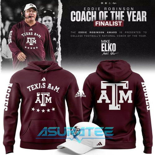 Eddie Robinson Texas A&M Aggies Coach Of The Year 2025 Hoodie