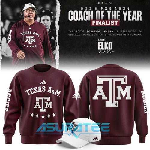 Eddie Robinson Texas A&M Aggies Coach Of The Year 2025 Sweatshirt