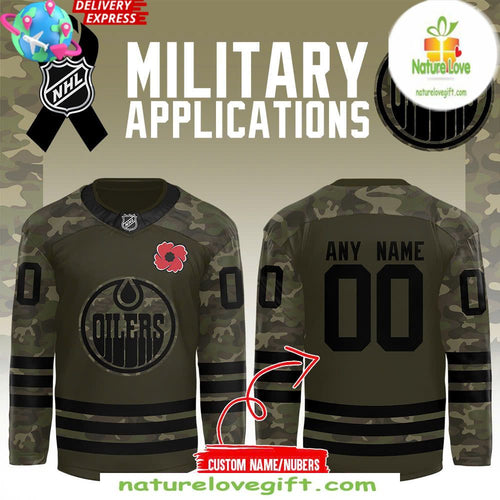 Edmonton Oilers Military Jersey Hockey Appreciation Night Special