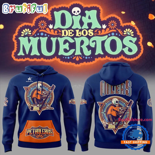 Edmonton Oilers Our Inaugural Dia De Los Muertos Day Of The Dead Hoodie Shirt