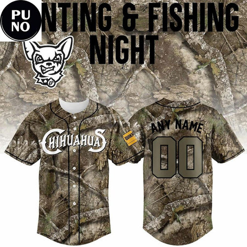 El Paso Chihuahuas Hunting and Fishing Night 2026 Personalized Baseball Jersey