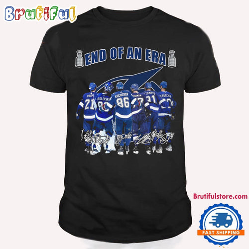 End Of An Era Tampa Bay Lightning Hockey Team Player Signature T Shirt