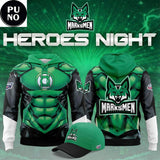 Fayetteville Marksmen x Heroes Night 2026 Green Lantern Hoodie