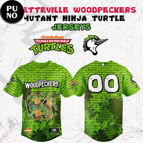 Fayetteville Woodpeckers x Teenage Mutant Ninja Turtle 2026 Personalized Baseball Jersey