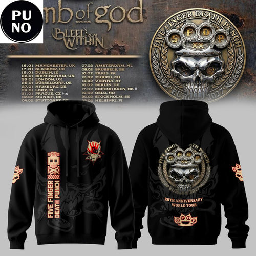 Five Finger Death Punch 20th Anniversary World Tour 2026 Hoodie