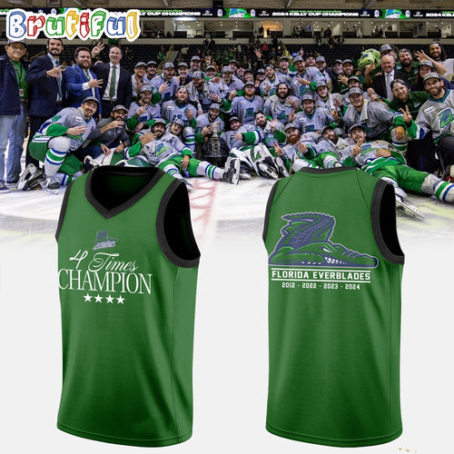 Florida Everblades 4Times Champions Basketball Jersey Shirt