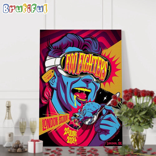 Foo Fighters June 20 2024 London Stadium London UK Wall Art Poster Canvas