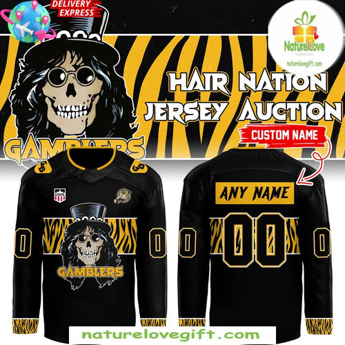 Green Bay Gamblers Hockey Jersey Hair Nation Custom Fan Apparel