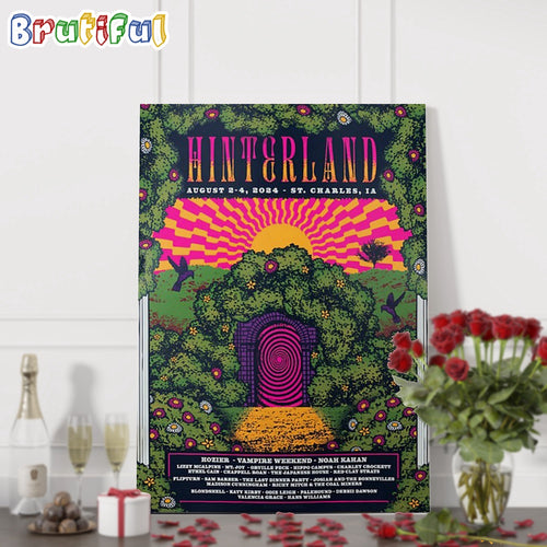 Hinterland Music Festival August 2-4 2024 St Charles IA Wall Art Poster Canvas