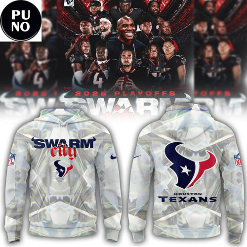 Houston Texans Time to Swarm 2025 Playoffs Swarm City Hoodie T-Shirt