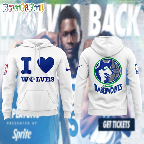 I Love Minnesota Timberwolves Basketball Hoodie