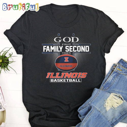 Illinois Suns God First Family Second Then Suns Basketball 2024 T-Shirt