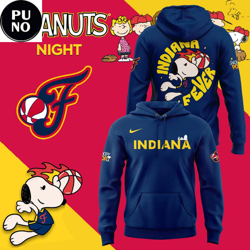Indiana Fever x Peanuts Night 2026 Hoodie T-Shirt