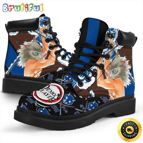 Inosuke Boots Shoes Demon Slayer Anime Custom TT12