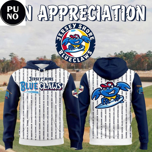 Jersey Shore BlueClaws x Fan Appreciation 2026 Hoodie T-Shirt