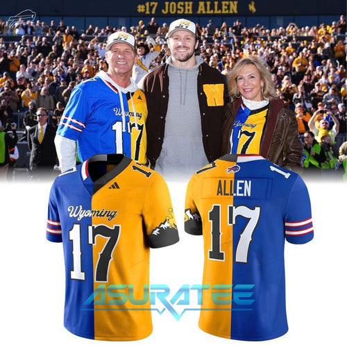 Josh Allen #17 Buffalo Bills x Wyoming Cowboys Football Jersey