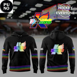 Kalamazoo Wings x Hockey Is For Everyone Rainbow Ice 2026 Hoodie