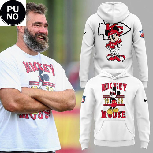 Kansas City Chiefs x Jason Kelce 2026 Mickey Mouse 1928 Hoodie T-Shirt