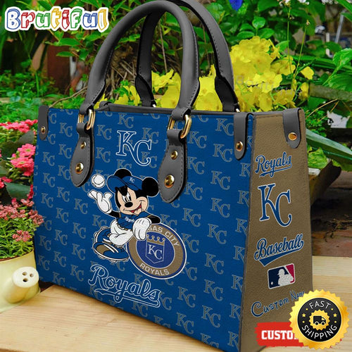 Kansas City Royals Mickey Women Leather Hand Bag