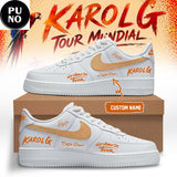 Karol G Nos Vamos de Tour 2026 Custom Name Air Force 1 Shoes