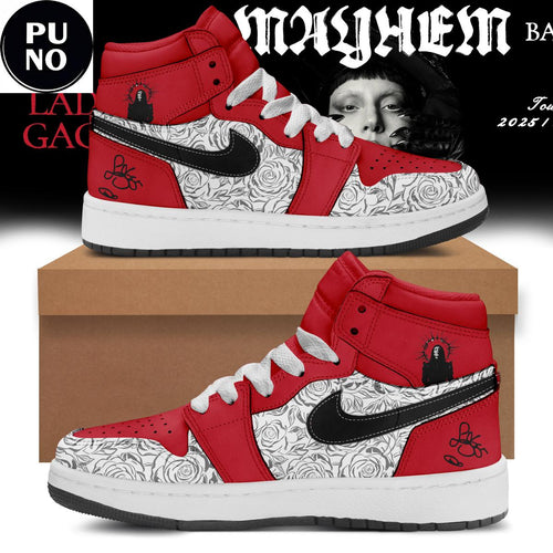 Lady Gaga The Mayhem Ball Tour 2026 Custom Name Air Jordan 1 Shoes