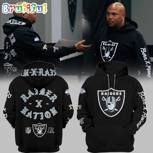 Las Vegas Raiders Born x Raised Black Hoodie