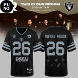 Las Vegas Raiders x Fuerza Regida This Is Our Dream Tour 2026 Football Jersey