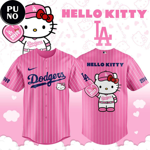 Los Angeles Dodgers x Hello Kitty Pink Night 2026 Baseball Jersey