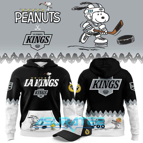 Los Angeles Kings ”Peanuts Night” 2026 Snoopy Special Hoodie, Cap