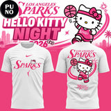 Los Angeles Sparks x Hello Kitty Pink Night 2026 T-Shirt