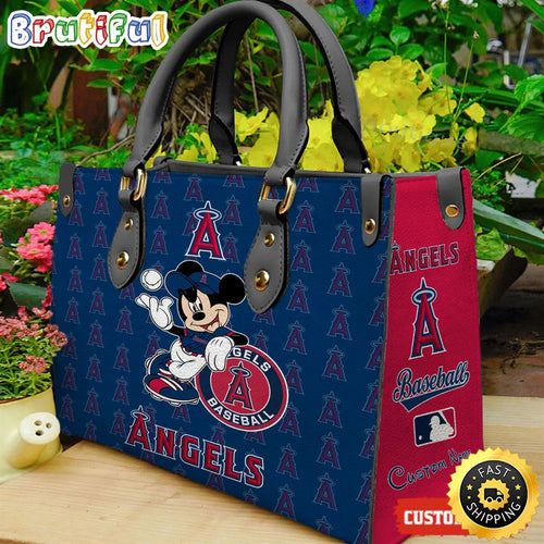 Los Angeles Angels Mickey Women Leather Hand Bag