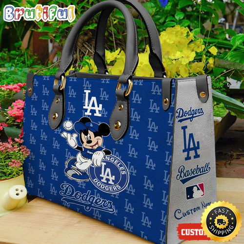 Los Angeles Dodgers Mickey Women Leather Hand Bag
