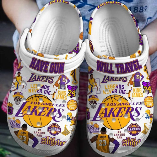 Los Angeles Lakers Basketball Club Clogs Team Comfortable Shoes For Men Women Kids