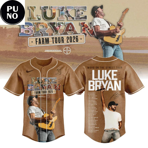 Luke Bryan x Word On The Street Tour 2026 Baseball Jersey