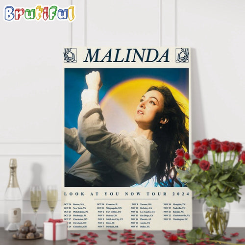MALINDA Tour Look At You Now 2024 Wall Art Poster Canvas