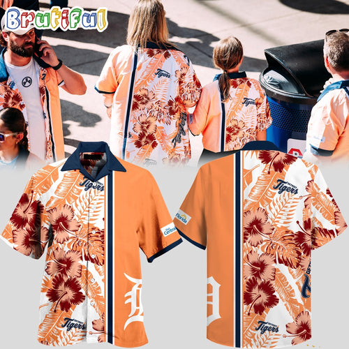 MLB Detroit Tigers Summer Tropical Hawaiian Shirt