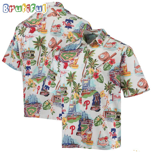 MLB Philadelphia Phillies Palm Tree Summer 2024 Baseball Hawaiian Shirt