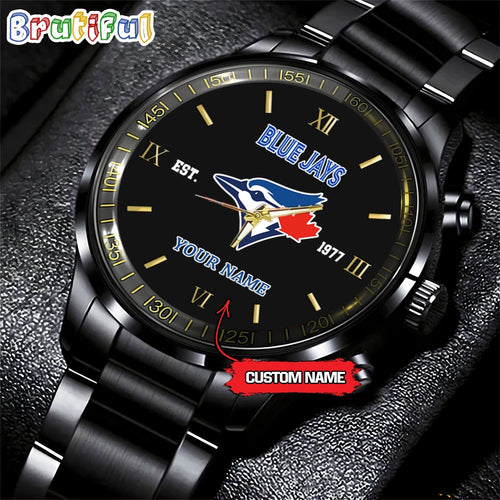 MLB Toronto Blue Jays Watch Black Fashion Watch Baseball Game