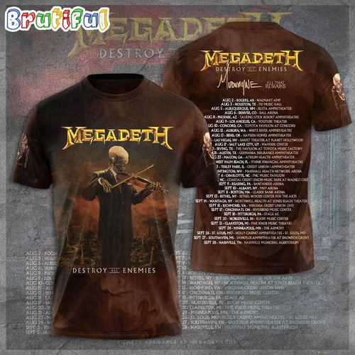 Megadeth Announces Destroy All Enemies Tour 2024 Schedule 3D Shirt