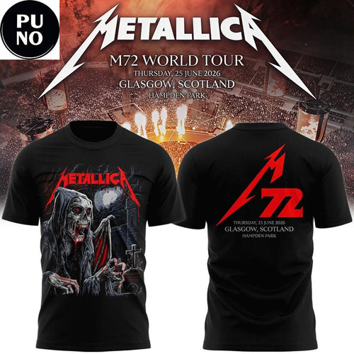 Metallica M72 World Tour 2026 Glasgow T-shirt