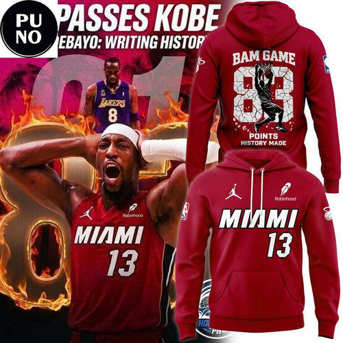 Miami Heat Bam Adebayo Makes HISTORY With 83 Points In A Game 2026 Hoodie Shirt