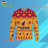 Miami Heat Festive Hoops Ugly Christmas Sweater