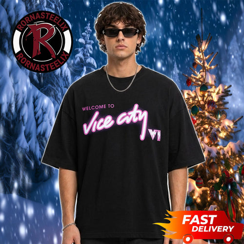 Miami Heat x Duvin Leisure GTA VI Welcome to Vice City VI Unisex T Shirt