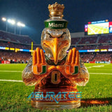 Miami Hurricanes Go Canes Go Whiskey Bottle