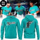 Miami Marlins Teal Time 2026 Fightin’ Fish Through Every Era Hoodie T-Shirt