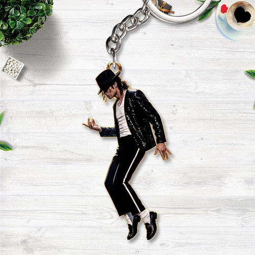 Michael Jackson Custom Shape 2-sided Keychain – HOATT26844